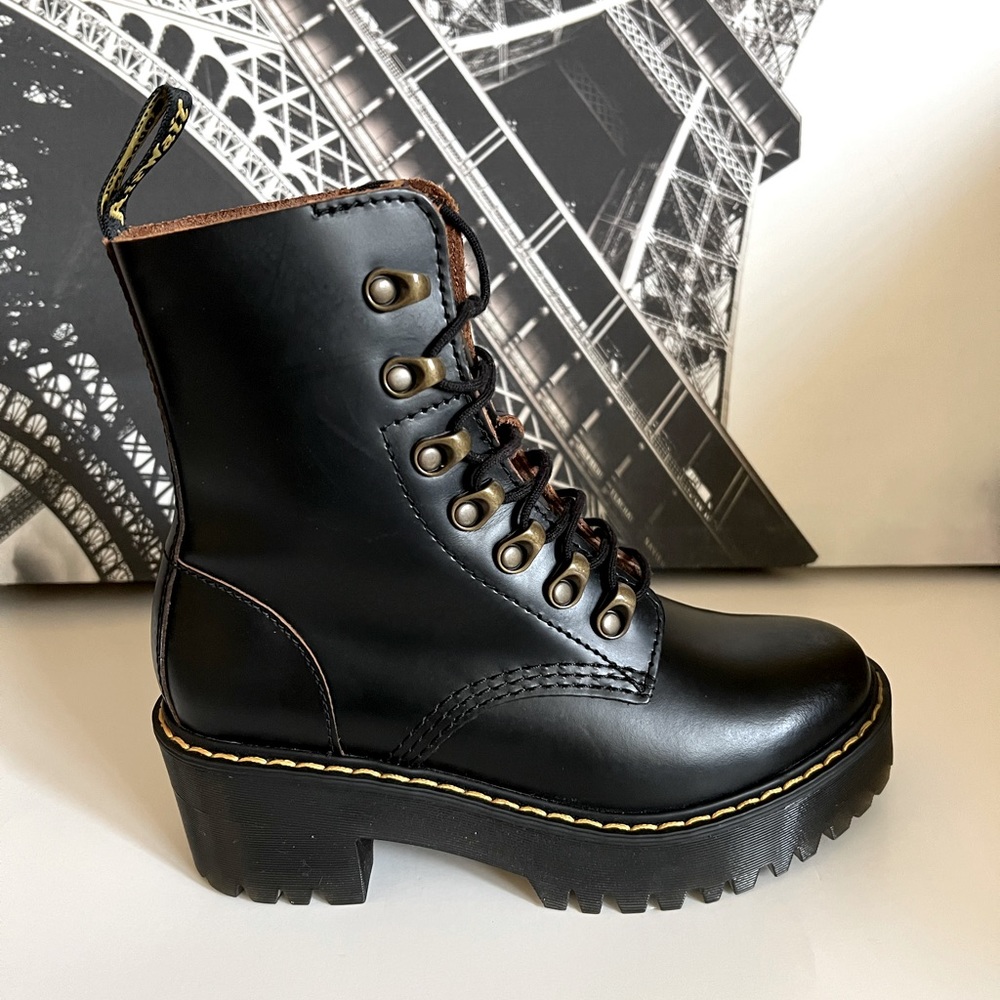 Dr. Martens Leona Heeled Combat Boots